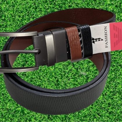 Black Artificial leather belt for men